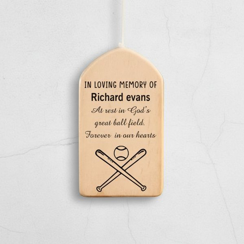 Field of Dreams Baseball Memorial Wind Chime for Child Loss