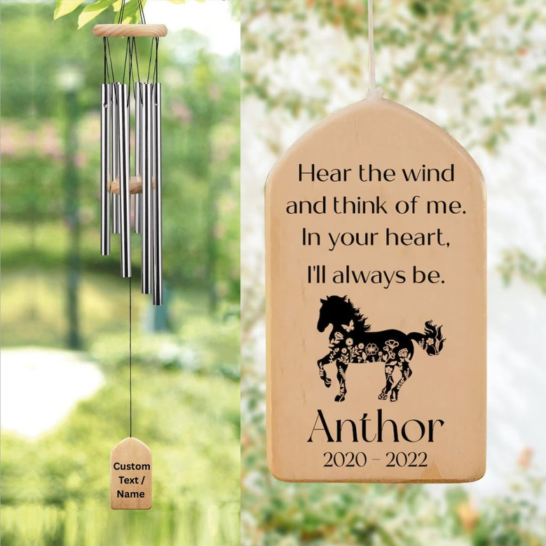 Galloping in Spirit Horse Memorial Wind Chime Tribute
