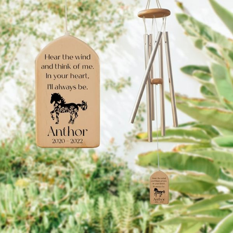 Galloping in Spirit Horse Memorial Wind Chime Tribute