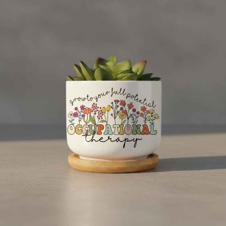 Grow to Your Full Potential OT Ceramic Plant Pot Gift