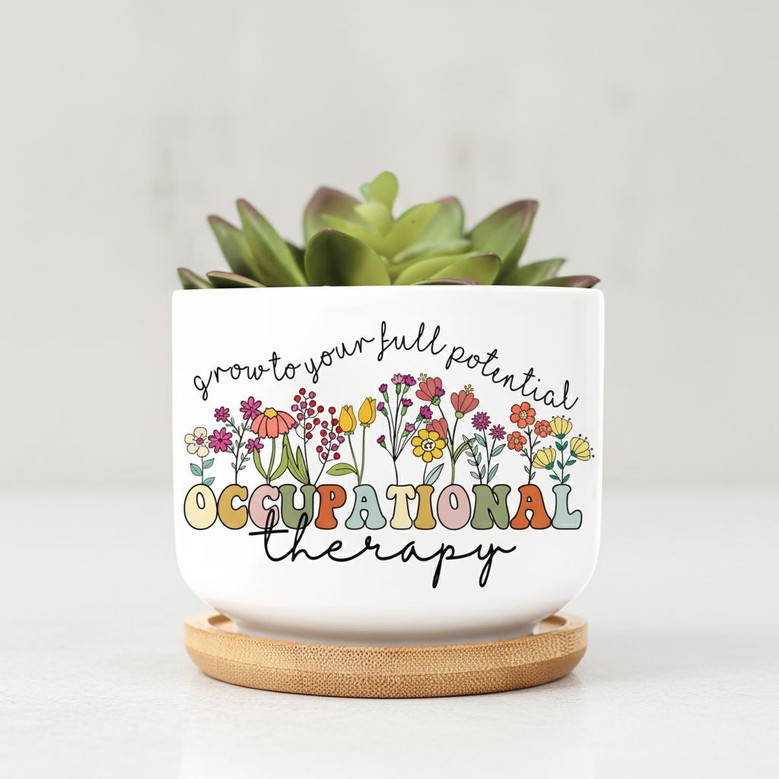 Grow to Your Full Potential OT Ceramic Plant Pot Gift