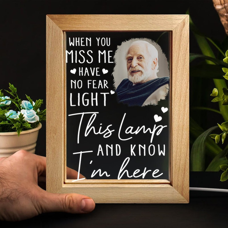 Healing Hearts When You Miss Me Custom Photo Frame Lamp Healing Hearts When You Miss Me Custom Photo Frame Lamp