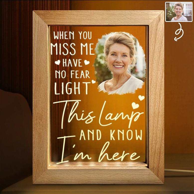 Healing Hearts When You Miss Me Custom Photo Frame Lamp Healing Hearts When You Miss Me Custom Photo Frame Lamp