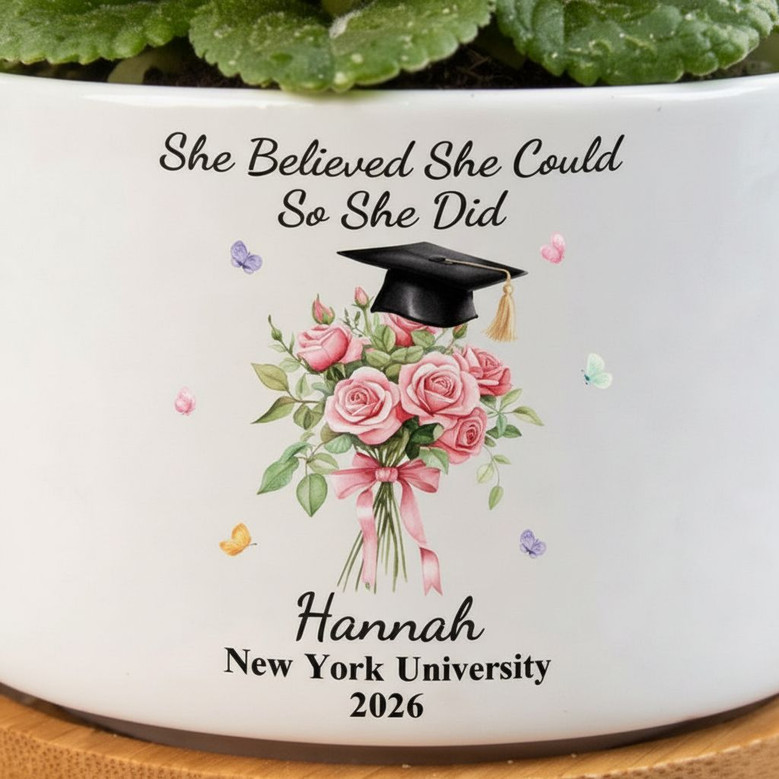 Inspirational 2026 She Believed Ceramic Plant Pot for Her