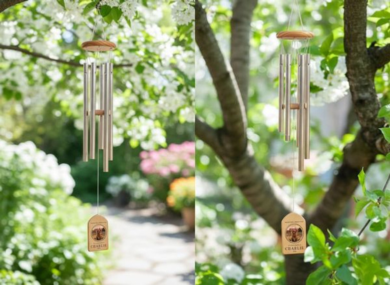 Loyal Paws Remembered Custom Photo Dog Memorial Wind Chime Loyal Paws Remembered Custom Photo Dog Memorial Wind Chime