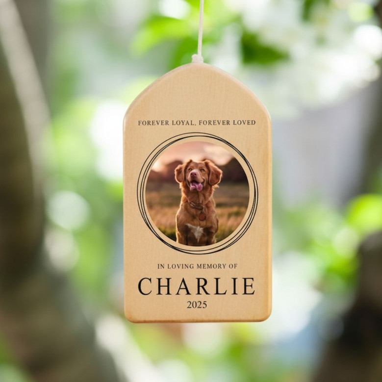 Loyal Paws Remembered Custom Photo Dog Memorial Wind Chime Loyal Paws Remembered Custom Photo Dog Memorial Wind Chime