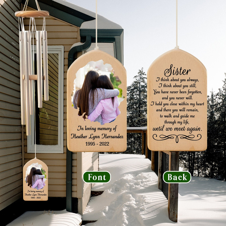 Personalized Wind Chime to Honor a Beloved Sister Personalized Wind Chime to Honor a Beloved Sister