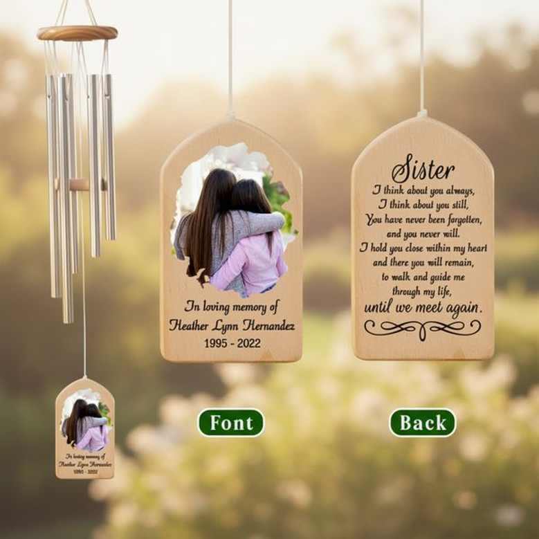 Personalized Wind Chime to Honor a Beloved Sister Personalized Wind Chime to Honor a Beloved Sister