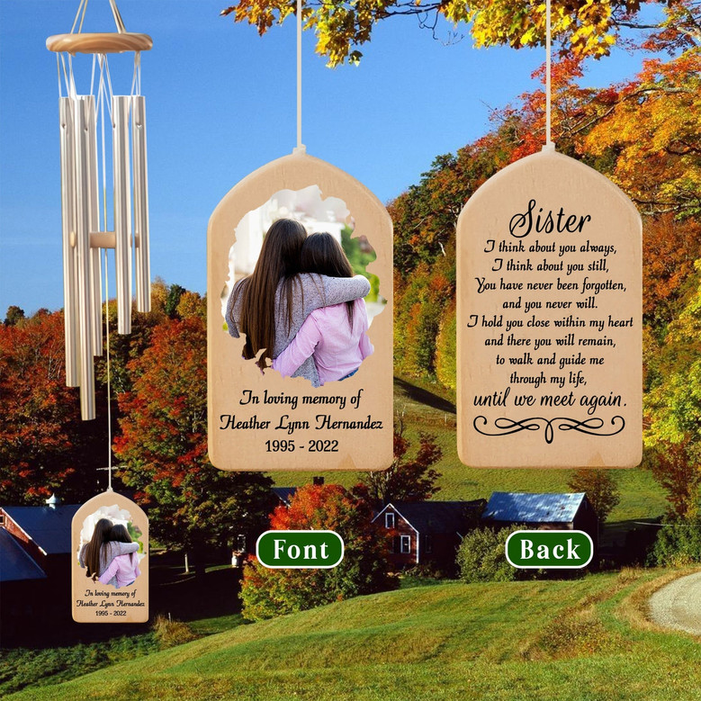 Personalized Wind Chime to Honor a Beloved Sister Personalized Wind Chime to Honor a Beloved Sister