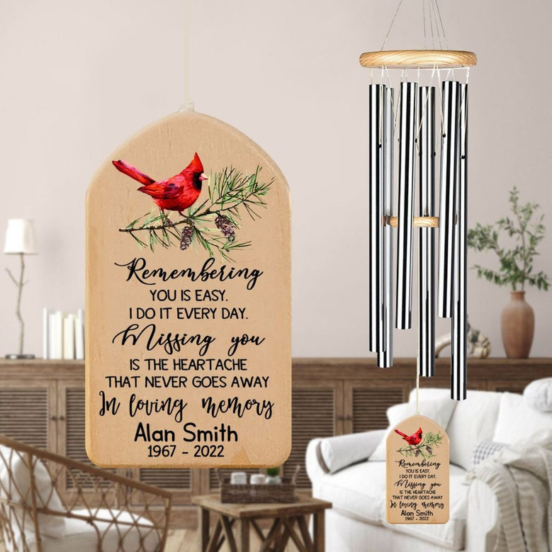 Red Bird Remembrance Custom Cardinal Wind Chime Red Bird Remembrance Custom Cardinal Wind Chime