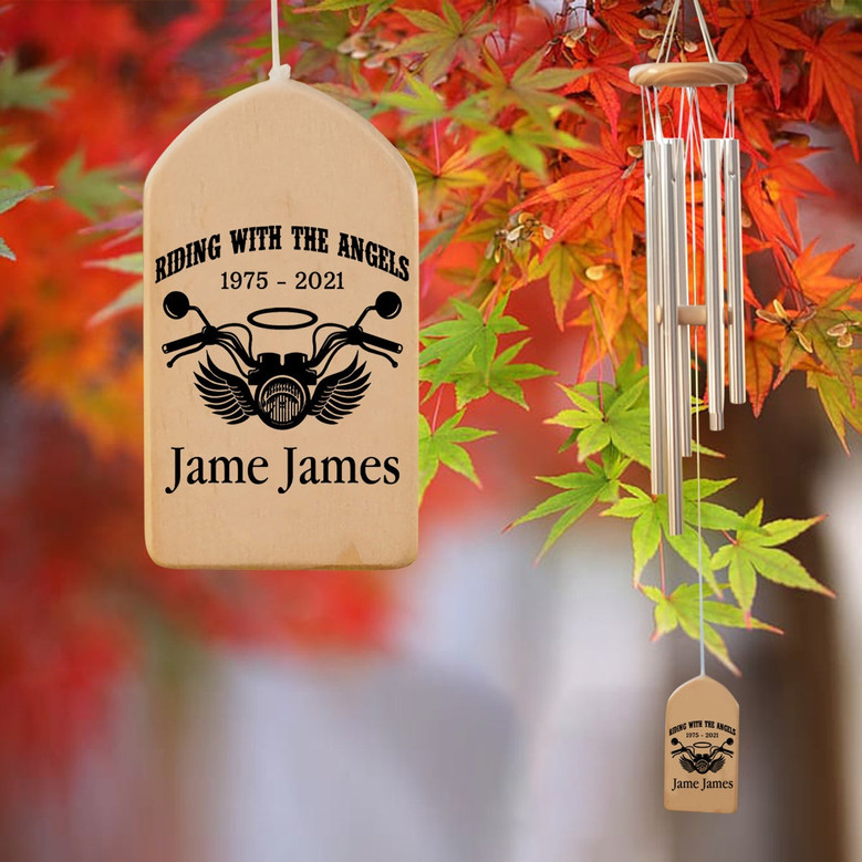 Ride in Paradise Motorcycle Memorial Wind Chime Tribute