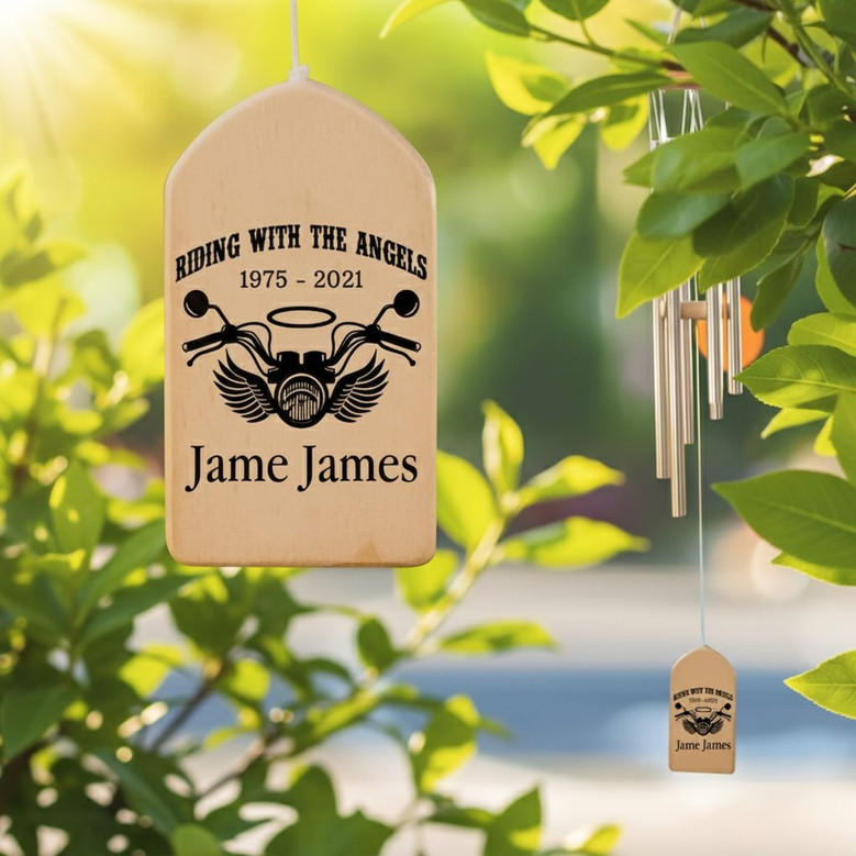 Ride in Paradise Motorcycle Memorial Wind Chime Tribute