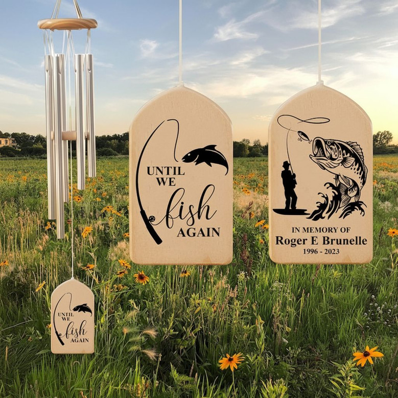 Still Fishing Memorial Wind Chime Honoring a Special Dad Still Fishing Memorial Wind Chime Honoring a Special Dad