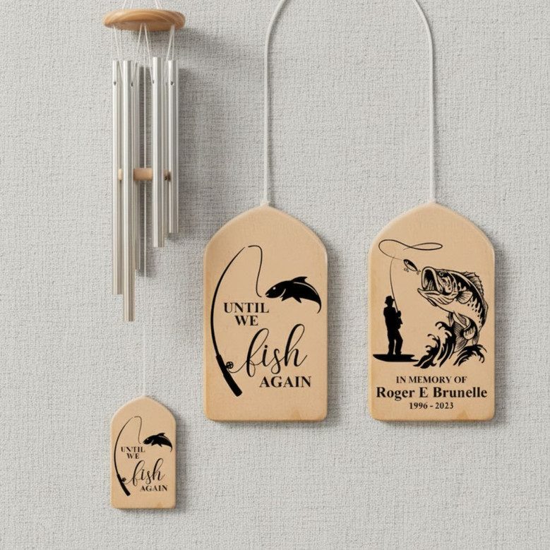 Still Fishing Memorial Wind Chime Honoring a Special Dad Still Fishing Memorial Wind Chime Honoring a Special Dad