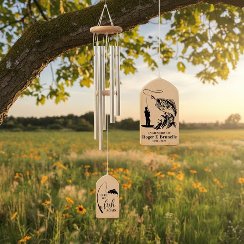 Still Fishing Memorial Wind Chime Honoring a Special Dad Still Fishing Memorial Wind Chime Honoring a Special Dad