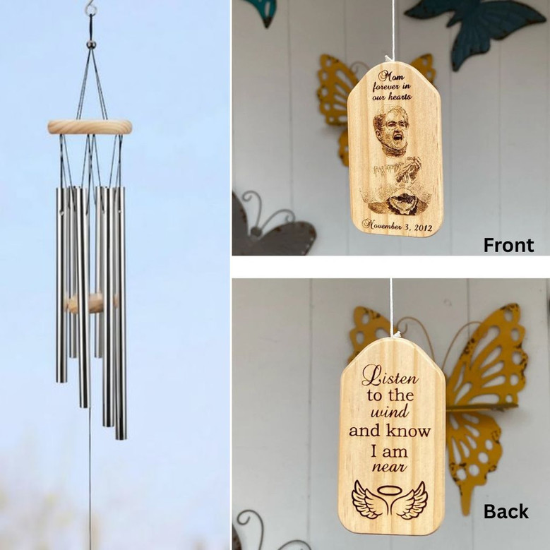 Whispering Memories Custom Family Memorial Wind Chime Gift Whispering Memories Custom Family Memorial Wind Chime Gift