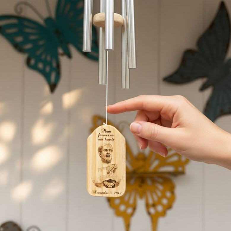 Whispering Memories Custom Family Memorial Wind Chime Gift Whispering Memories Custom Family Memorial Wind Chime Gift