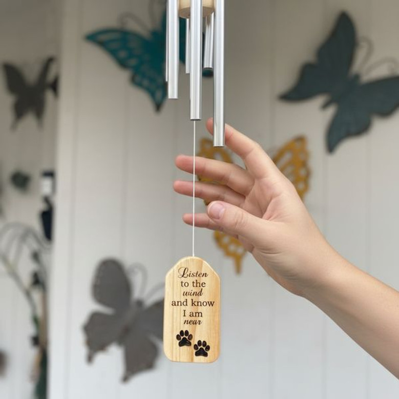 Whispering Paws Custom Dog Memorial Wind Chime Gift Whispering Paws Custom Dog Memorial Wind Chime Gift