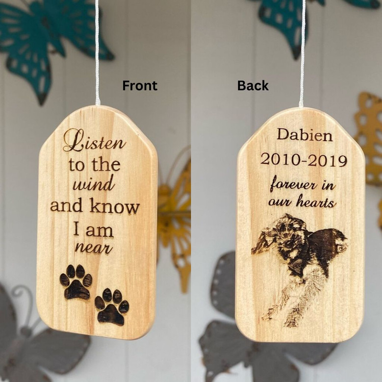 Whispering Paws Custom Dog Memorial Wind Chime Gift Whispering Paws Custom Dog Memorial Wind Chime Gift