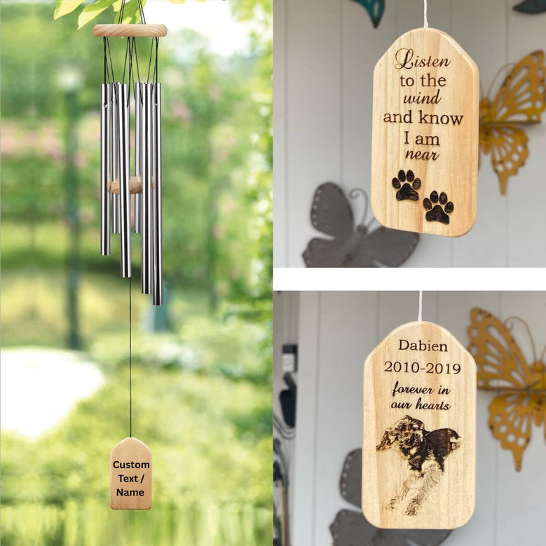 Whispering Paws Custom Dog Memorial Wind Chime Gift Whispering Paws Custom Dog Memorial Wind Chime Gift