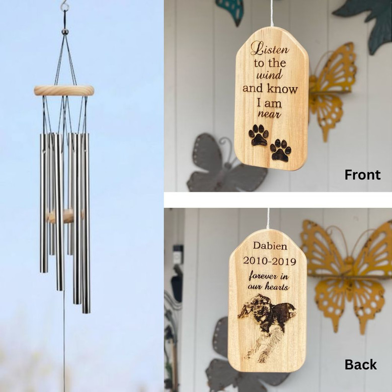 Whispering Paws Custom Dog Memorial Wind Chime Gift Whispering Paws Custom Dog Memorial Wind Chime Gift
