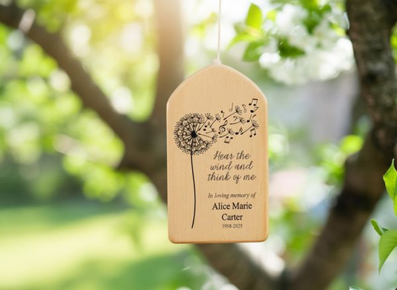 Whistle on the Wind Dandelion Memorial Wind Chime Gift Whistle on the Wind Dandelion Memorial Wind Chime Gift