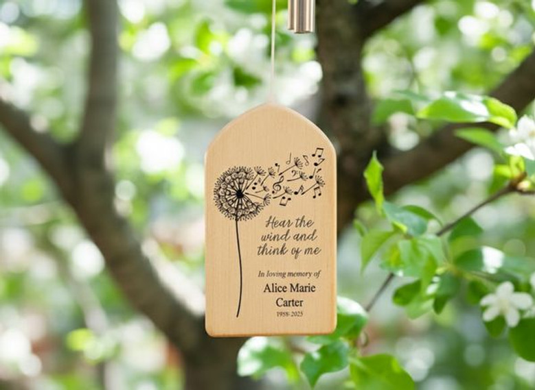 Whistle on the Wind Dandelion Memorial Wind Chime Gift Whistle on the Wind Dandelion Memorial Wind Chime Gift