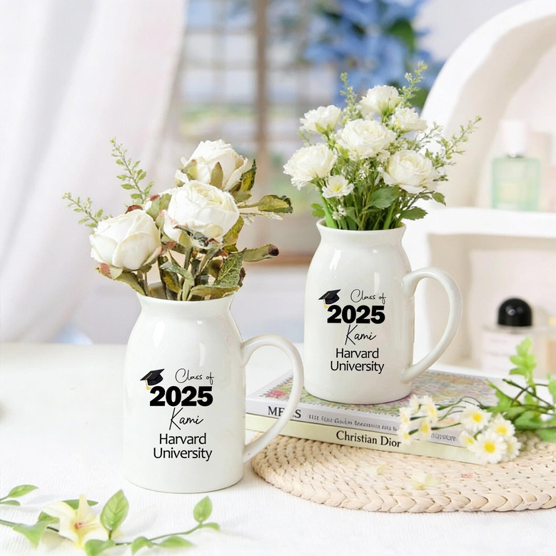 2026 Grad Milestone Personalized Ceramic Flower Vase Keepsake