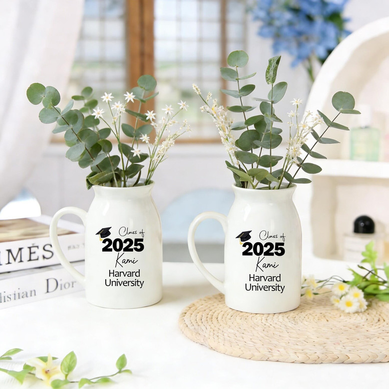 2026 Grad Milestone Personalized Ceramic Flower Vase Keepsake