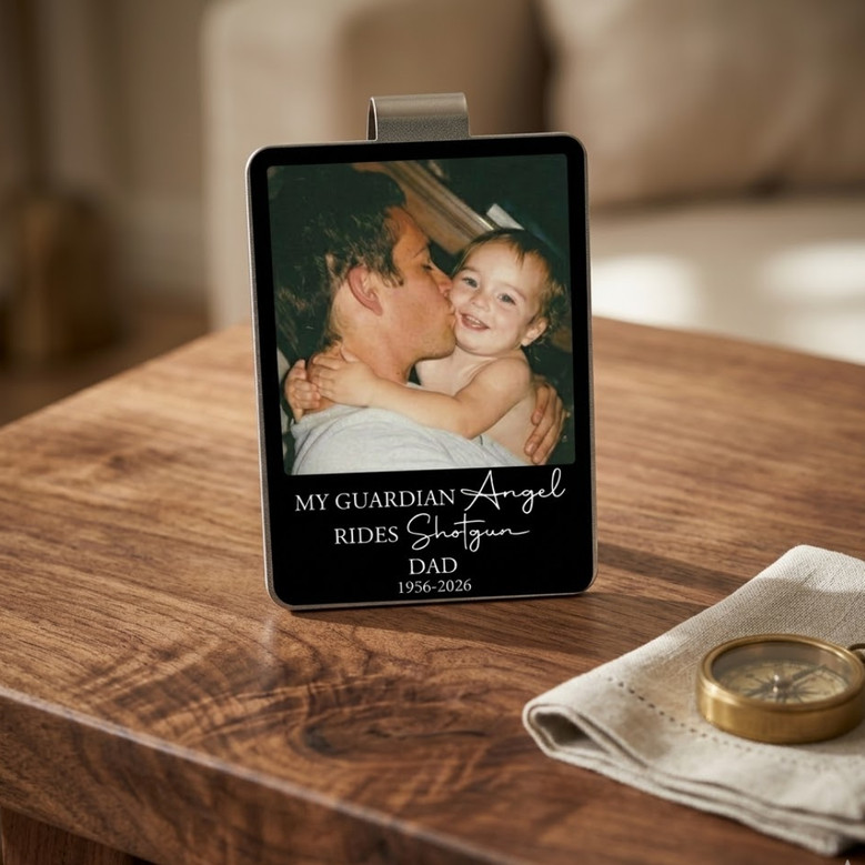 Always Near - Personalized Memorial Photo Car Visor Clip Gift Always Near - Personalized Memorial Photo Car Visor Clip Gift