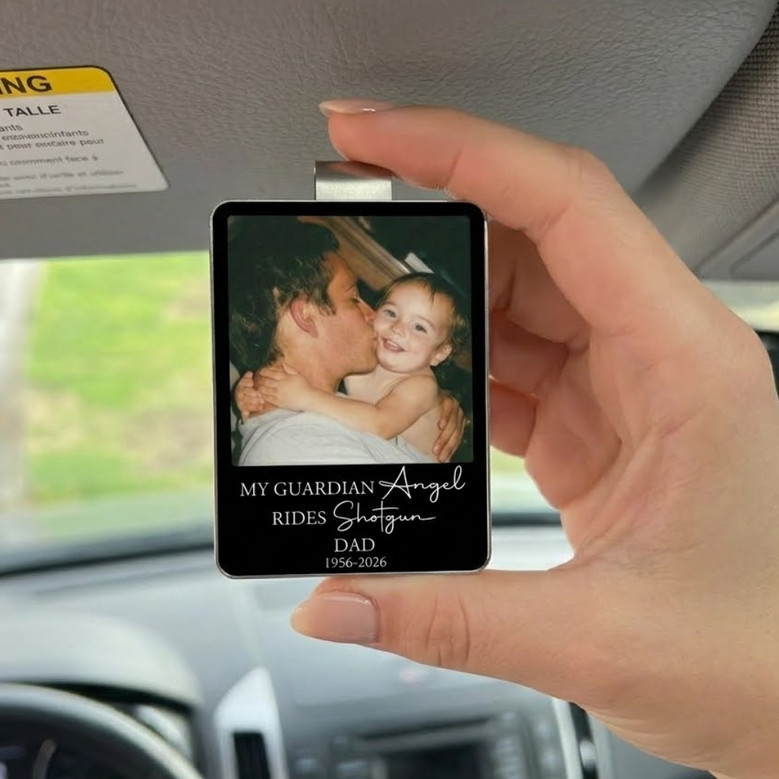 Always Near - Personalized Memorial Photo Car Visor Clip Gift Always Near - Personalized Memorial Photo Car Visor Clip Gift