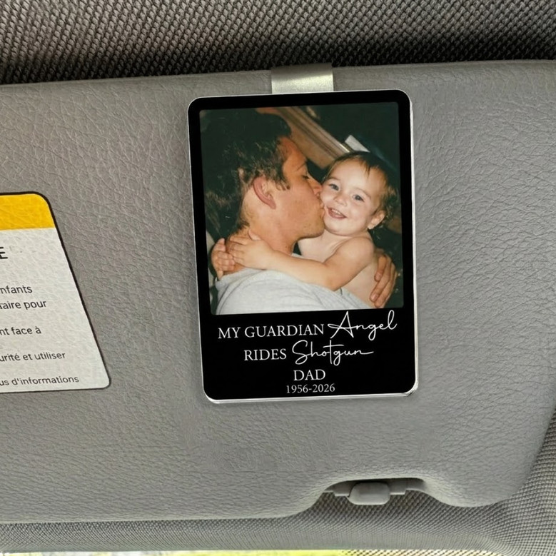 Always Near - Personalized Memorial Photo Car Visor Clip Gift Always Near - Personalized Memorial Photo Car Visor Clip Gift