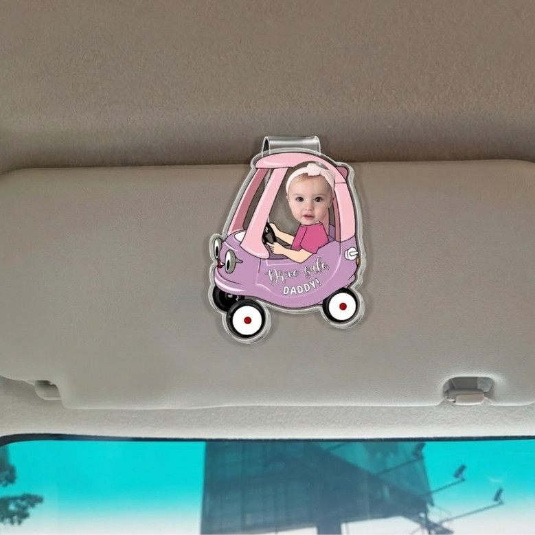 Always With You - Personalized Kids Photo Car Visor Clip