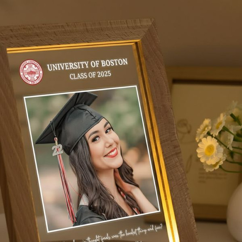 Brighten Their Future Personalized Graduate Photo Frame Lamp