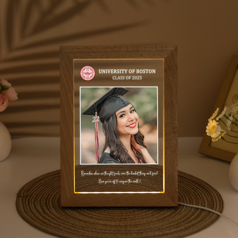 Brighten Their Future Personalized Graduate Photo Frame Lamp