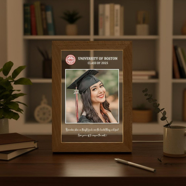 Brighten Their Future Personalized Graduate Photo Frame Lamp