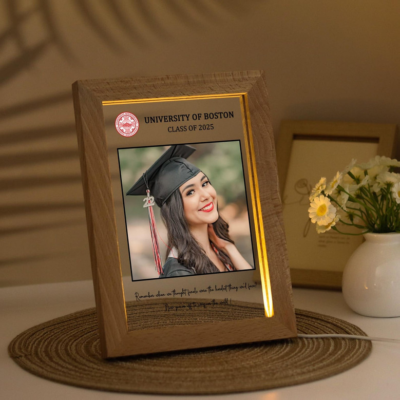Brighten Their Future Personalized Graduate Photo Frame Lamp
