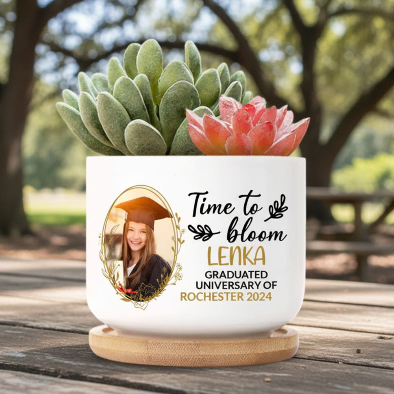 Celebrate Her Success with a Ceramic Plant Pot Graduation Gift