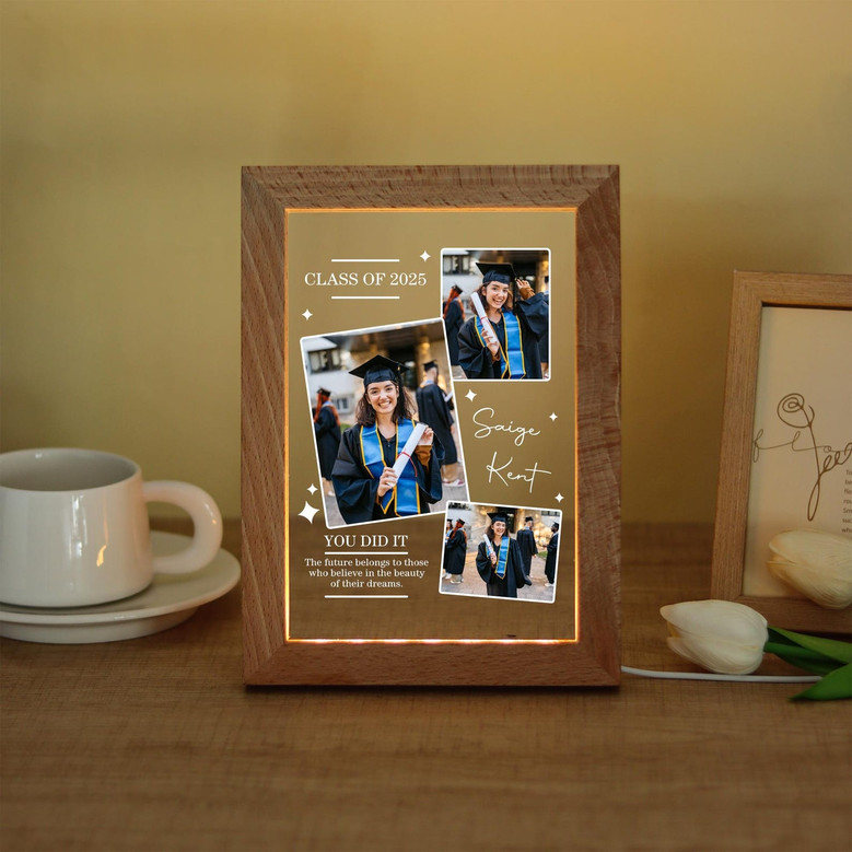Class of 2026 Personalized Bestie Photo Frame Lamp Keepsake