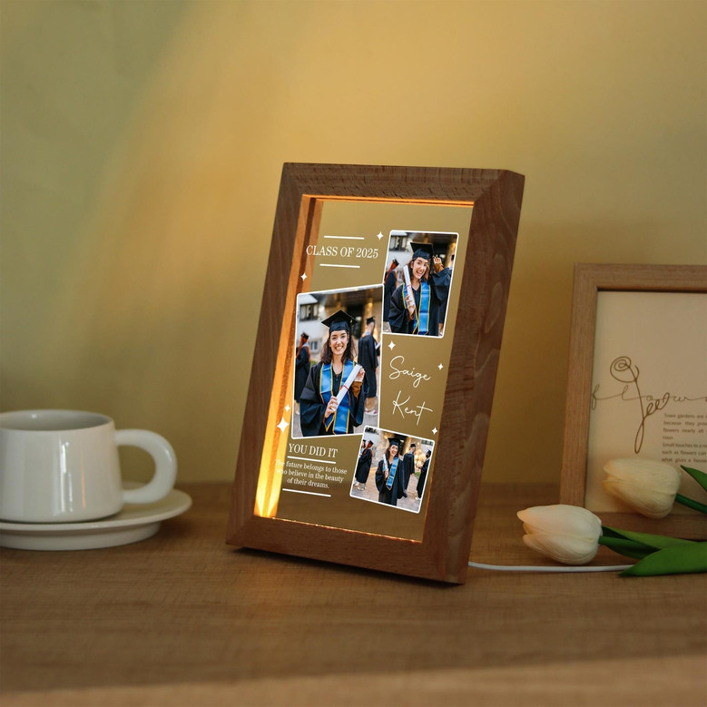 Class of 2026 Personalized Bestie Photo Frame Lamp Keepsake