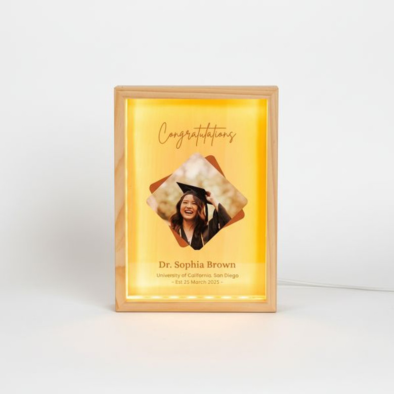 Doctorate Excellence Custom PharmD and EdD Photo Frame Lamp