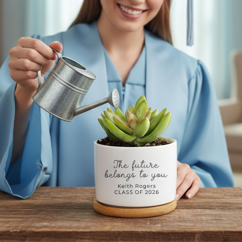 Future Belongs to You 2026 Grad Ceramic Plant Pot Keepsake Gift