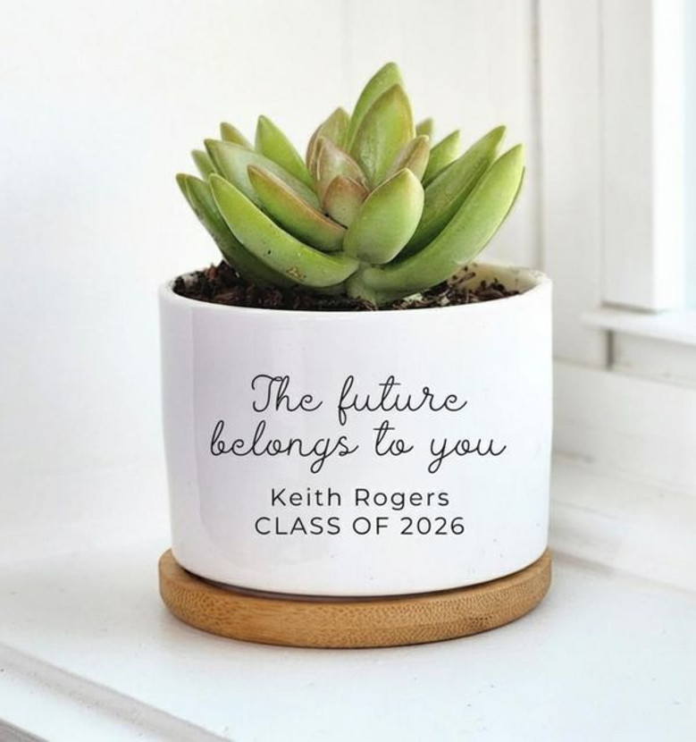 Future Belongs to You 2026 Grad Ceramic Plant Pot Keepsake Gift