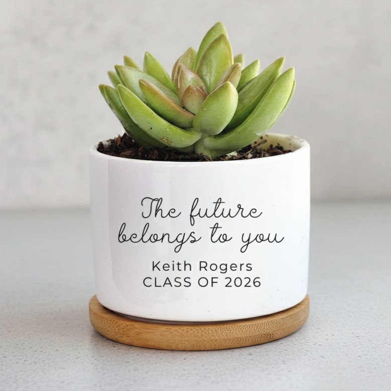 Future Belongs to You 2026 Grad Ceramic Plant Pot Keepsake Gift
