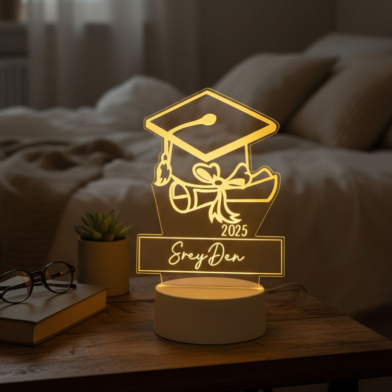 Graduation Cap LED Night Light Bachelors Degree Completion Gift