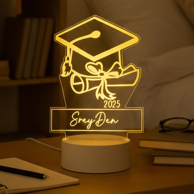 Graduation Cap LED Night Light Bachelors Degree Completion Gift