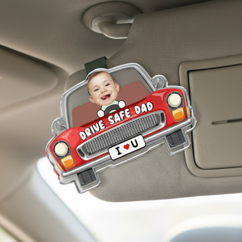 Keep Their Smiles Close - Custom Kids Photo Car Visor Clip