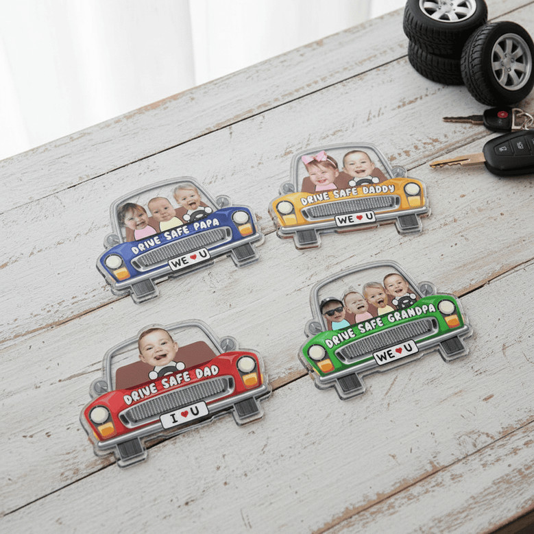 Keep Their Smiles Close - Custom Kids Photo Car Visor Clip