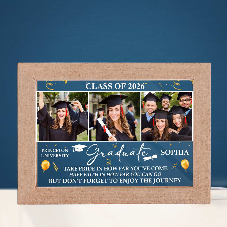 Proud Journey Take Pride Graduation Photo Frame Lamp