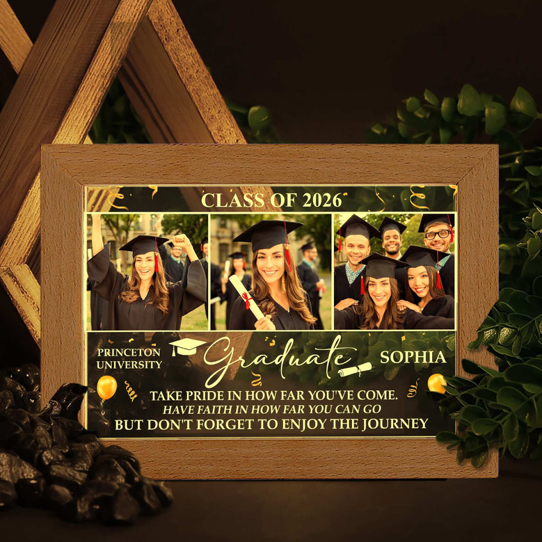 Proud Journey Take Pride Graduation Photo Frame Lamp